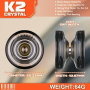 MAGICYOYO Professional Responsive Yoyo K2 Crystal Black, Durable Plastic Yo-Yo with 12 Yoyo Strings