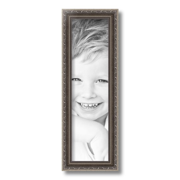 ArtToFrames 5x18 inch Antique Silver Picture Frame, Silver Wood Poster Frame (4562)