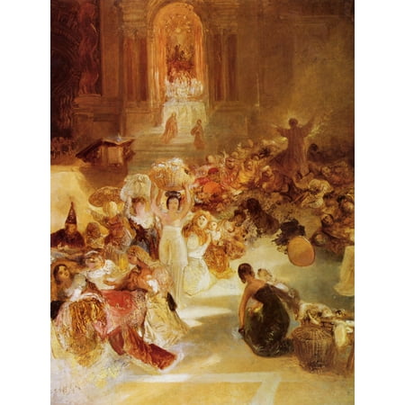 Wall Drive 13 Piece - Framed Art for Your Wall Turner, Joseph Mallord William - Christ drives out the merchants from the temple 10 x 13 Frame