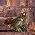thumbnail image 6 of Rustic Flower Milk Can with Red Blue Daisies and Barn Stars, Farmhouse Botanical Art for Flower Lovers, Cozy Flannel Blanket for Living Room and Guest Room, Housewarming Gift, Home Decor, 6 of 9