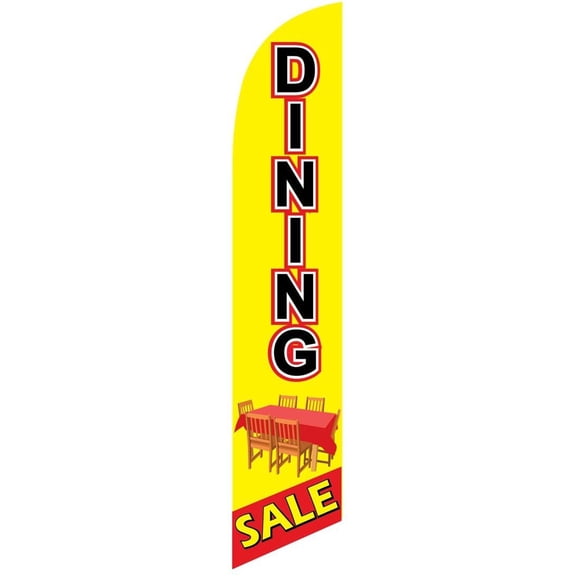 Dining Sale Feather Banner Swooper Flag - NO WIND REQUIRED - Replacement FLAG ONLY