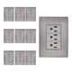thumbnail image 1 of Placa Armada Inoxidable 3 Contactos De Un Modulo Plata 10Pzs Igoto INOX1004, 1 of 3