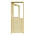 thumbnail image 6 of 30" x 80" Qucik Assemble Jamb, Not Prehung, Unfinished Dutch Door, 1-Lite Half Clear Glass Split Single Door Slab With Latch and hardware kit, 6 of 9