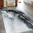 thumbnail image 4 of Rectangle Area Rug 4x6ft,Abstract Ombre Black Grey Marble Washable Carpet Non-Slip Runner Accent Rugs Indoor Floor Mat for Bedroom Living Room Decor,Modern Texture Seamless, 4 of 9