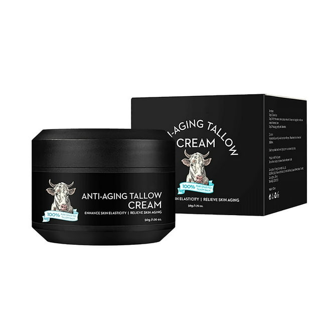Crema hidratante, crema hidratante, crema facial, crema antiedad de sebo de res para hombres, cuidado facial, antiarrugas, reafirmante, 50 g.