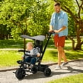 thumbnail image 2 of Qaba Kids Tricycle 4 In 1 Trike with Reversible Angle Adjustable Seat Removable Handle Canopy Handrail Belt Storage Footrest Brake Clutch for 1-5 Years Old Grey, 2 of 8
