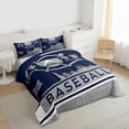 thumbnail image 3 of Castle Fairy Baseball Print Boy Girl 3 Pieces Queen Comforter Set,Sport City Ultra Soft Bedding Sets,Ball Gaming Bedding Comforter Set Breathable,Super Cozy Room Decor,Reversible, 3 of 8