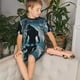 thumbnail image 4 of Balery Moon Wolf Warrior Conjunto de Pijama Infantil de Manga Corta con Estampado – Ropa de Dormir de Algodón Suave-Large, 4 of 6