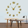 thumbnail image 3 of Backwards Reverse DIY Large Number Wall Clock Modern Giant DIY Clocks 3D Mirror Effect Wall Sticker DIY Huge Wall Watch Decor(Black,47inch), 3 of 9