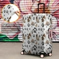 thumbnail image 4 of Bulldog Dog and Footprints Luggage Cover Fashion Suitcase Cover Baggage Covers Fit 25-28 Inch Luggage (Go Travel), 4 of 5