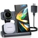 thumbnail image 1 of ZUBARR Wireless Charger for Samsung Charging Station & Android Multiple Devices 3 in 1 Fast Charger Stand for Phone Galaxy Z Flip 5/4/3 Z Fold S24 S23 Ultra S22 S21 S20, Galaxy Watch 6/5 Pro/4/3, Buds, 1 of 5
