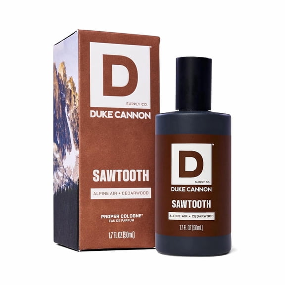Duke Cannon Sawtooth Men's Cologne, Alpine Air & Cedarwood, 1.7 fl oz