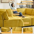 thumbnail image 4 of Miekor Furniture Modular Sectional Sofa U Shaped Modular Couch with Reversible Chaise Modular Sofa Sectional Couch,6- Seat Convertible Sofa,Fit for Living Room 78124, 4 of 16