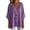*Purple, variant on ClodeEU Women's Linen Blend Ruffle V Neck Half Sleeve Blouse,Casual Loose Solid Shirt Top Blue,Women's Plus L
