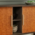thumbnail image 4 of Modway Coralie Curved Vegan Leather Oval Sideboard in Brown, 4 of 8