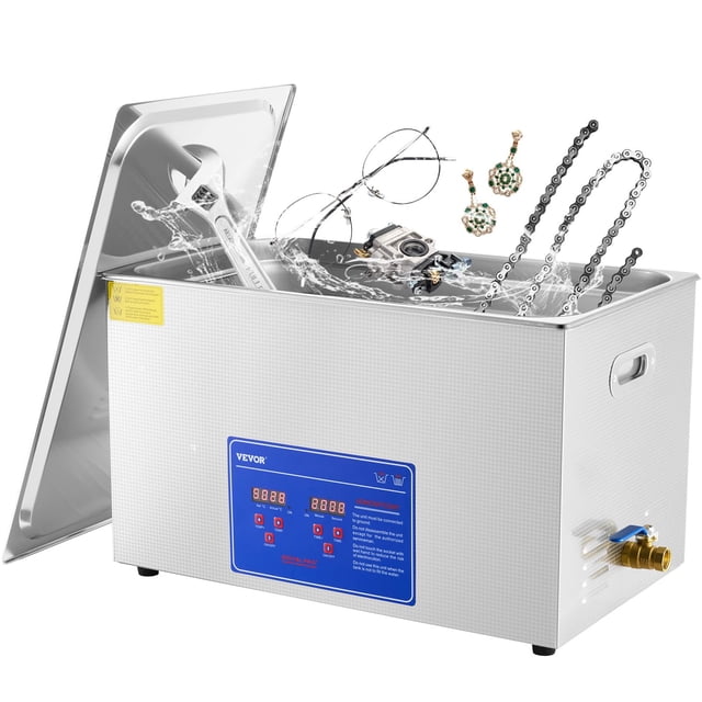 Limpiador industrial ultrasónico VEVOR 30L con temporizador y calentador 1100