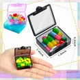 thumbnail image 4 of BlinkL 4/6/8 Packs Pocket Tiny Pill Case Single Daily Small Pill Container Travel Medicine Holder Cute Portable Personal Medicine Dispensers Organizers for Purse Pills Vitamin Supplements, 4 of 7