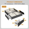thumbnail image 3 of Danolapsi Full Size Platform Bed Frame with 4 Storage Drawers, Wooden Slats Support, Fabric Upholstered, Noise Free, No Box Spring Needed, Easy Assembly, 3 of 7