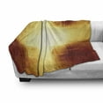 thumbnail image 3 of Abstract Soft Flannel Fleece Throw Blanket, Abstract Shapes and Lines in Vibrant Colors with Modern Grid Design, Cozy Plush for Indoor and Outdoor Use, 50" x 60", Dark Orange and Yellow, by Ambesonne, 3 of 6