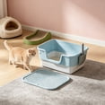 thumbnail image 5 of Eolstice Semi Enclosed High Sided Litter Box, Splash Proof Design, Ample Space for Large Cats, for Felines under 20 lbs, Covered Easy Clean Toilet, 5 of 6