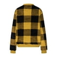 thumbnail image 4 of Dxzfnsa Womens Half Zip Sherpa Fleece Sweatshirts Soft Oversized Sweatshirts with Pockets Warm Fuzzy Plaid Sweaters, 4 of 5