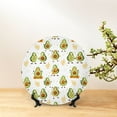 thumbnail image 6 of Yiaed Lovely Avocado Print Bone China Decorative Plate Ceramic Dinner Plates Art Crafts with Display Stand-8in, 6 of 6