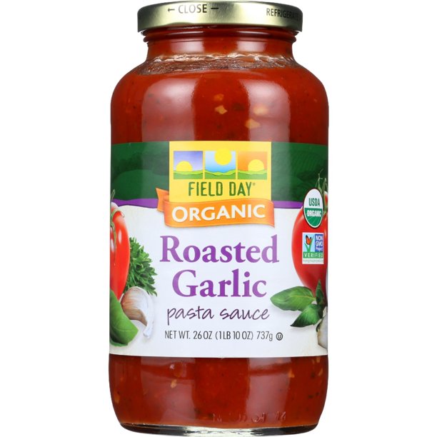 Field Day Pasta Sauce, Organic, Roasted Garlic, 26 Oz
