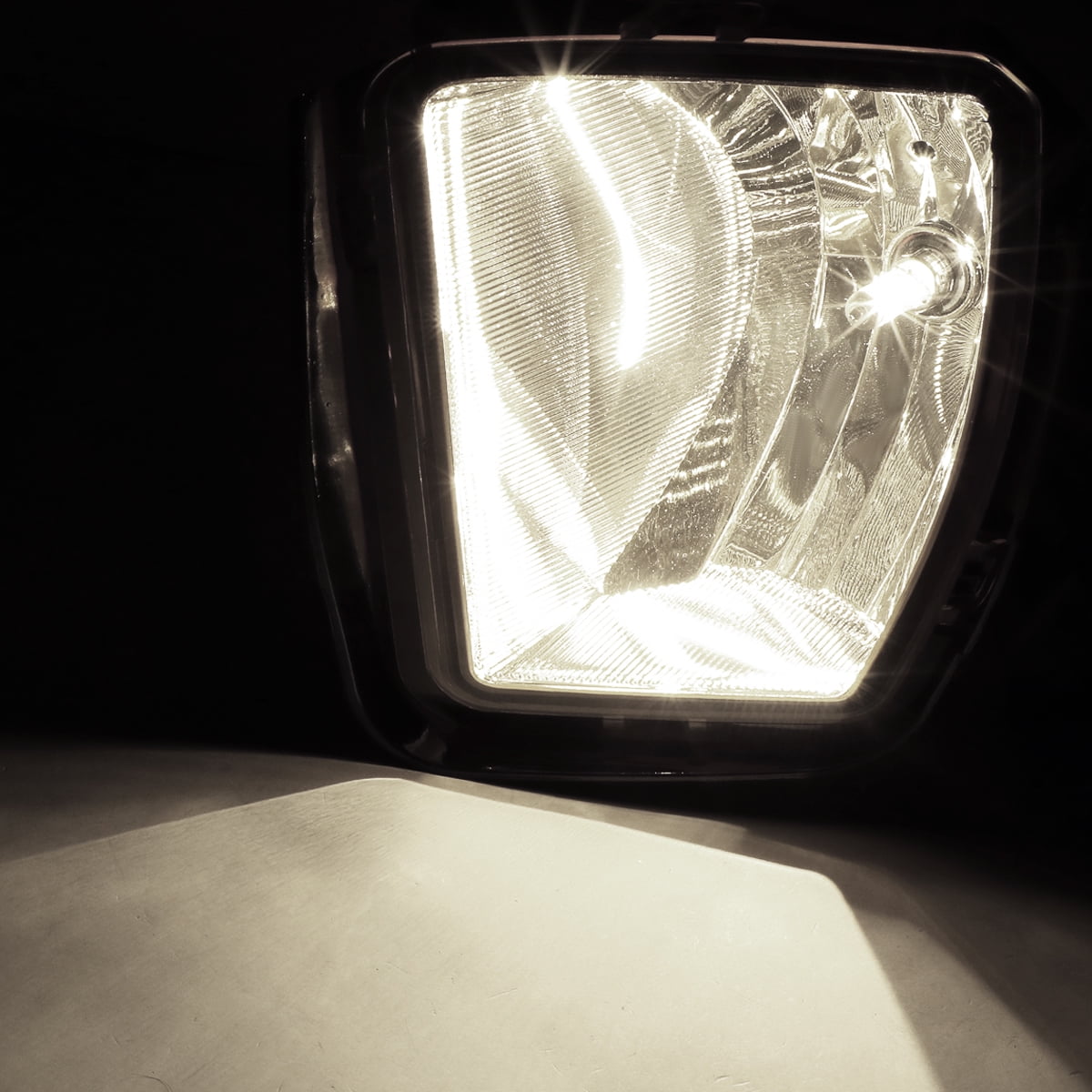 DNA Motoring For 13-18 RAM 1500 Chrome Lens Bumper Fog Light Lamps Pair w/Wiring Harness Switch