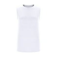 thumbnail image 7 of Fesfesfes Women's Athletic Tank Tops Solid Color Round Neck Sleeveless Blouses Loose Elegant Running Tennis Yoga Comfortable T-Shirt(White,M), 7 of 7