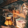 thumbnail image 4 of Kiven Cordless Bookshelf Lamp, 1-Light Rechargeable Bookcase Lighting with White Fabric Lampshade, Farmhouse Decorative Bookend, Cordless Table Lamp for Bedside Bookshelf Home Decor DZ00329-802, 4 of 8