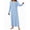 Blue Big Flower, variant on Women's Long Sleeve Nightgown Long Sleepshirts Henley Sleep Dress Full Length Sleepwear