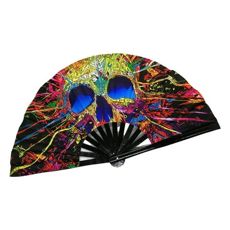 

Ksruee Handheld Fan Foldable Decorative Folding Fans Rainbow Hand Held Folding Fan Chinese and Japanese Handheld Fan Dancing Fan Fold Hand Fan for Party lovable
