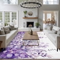 thumbnail image 3 of 8'x10' Area Rugs, Purple Eucalyptus Leaves Indoor Outdoor Area Rug for Living Room Bedroom, Spring Floral Summer Botanical Washable Bathroom Rugs Kitchen Floor Carpet Mats Home Decor Aesthetic, 3 of 8