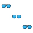 thumbnail image 1 of sweethay Gafas ópticas Gafas con borde negro Accesorios de ropa de moda Estilo para protección de ojos Negro con borde azul Type1 NO1, 1 of 6