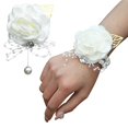thumbnail image 1 of Pin para la muñeca con cuentas de hojas de oro, popular en Europa y América, ramillete de perlas y diamantes de imitación, para novia y novio, suministros para fiestas, 1 of 5