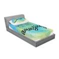 thumbnail image 3 of Lifestyle Bedding Set with Sheet & Covers, You are Inspirational Words on Watercolor Painbrush Design Print, Printed Bedroom Decor 2 Shams, 4 Sizes, Sky Blue Green, by Ambesonne, 3 of 3