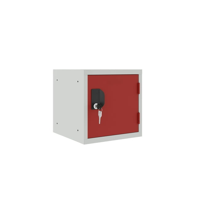 Casiers Cubiques de 12 Pouces - Carcasse Grise - Porte (Rouge)