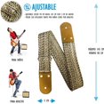 thumbnail image 2 of Correa para guitarra, Strap guitarra acústica, bajo eléctrico, guitarra eléctrica Kidam Espinozeta natural, 2 of 3