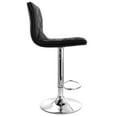 thumbnail image 4 of Elama 2 Piece Adjustable Diamond Tufted Faux Leather Bar Stool in Black with Chrome Base, 4 of 10
