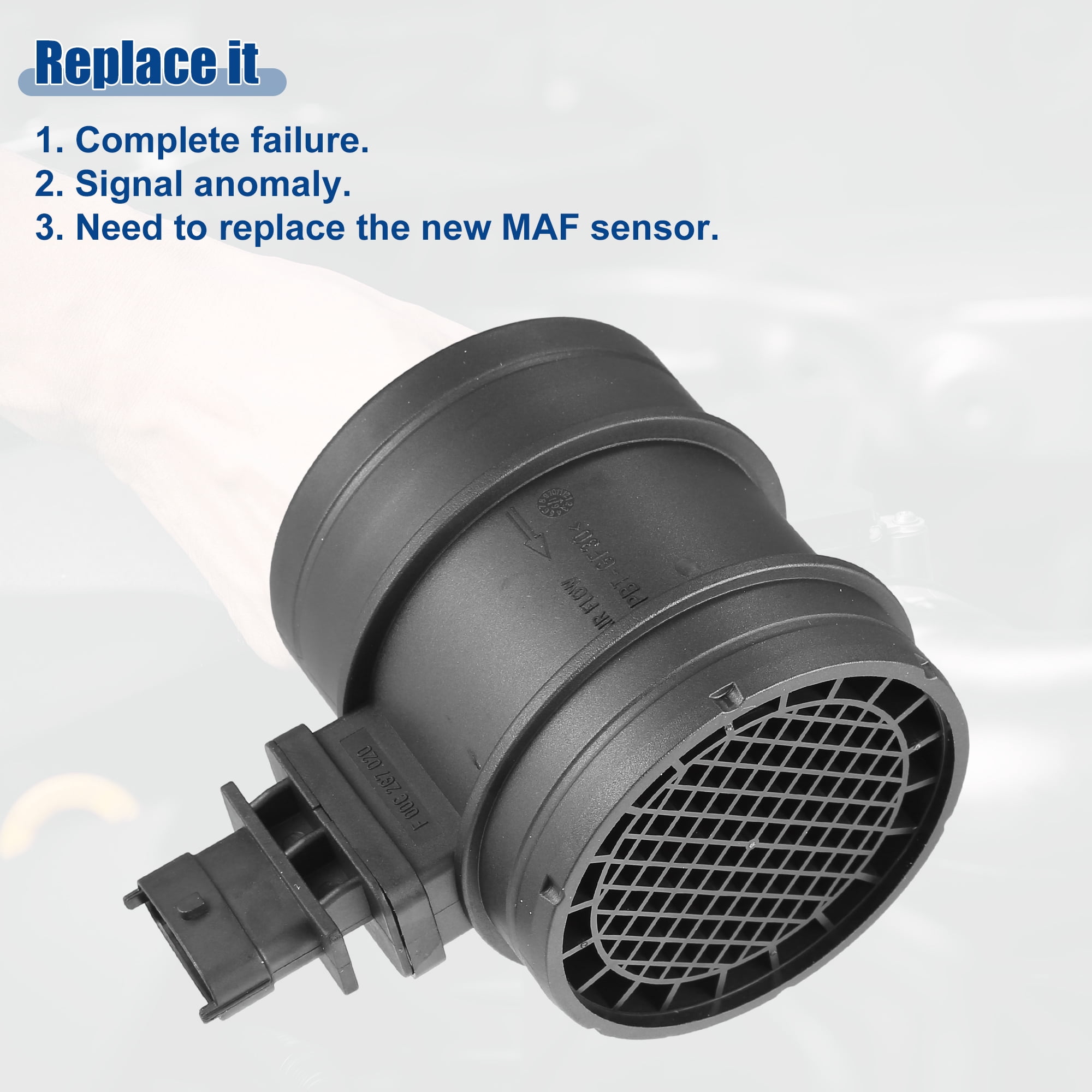 Car Mass Air Flow MAF Sensor Replacement Fit for ALFA No.51827033/69503670 Black