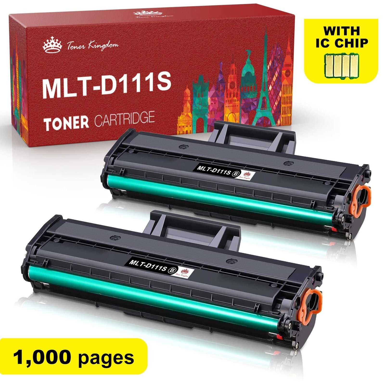2-Pack MLT-D111S D111S 111S 111L MLT111S Compatible Toner Cartridge for Samsung  MLT-D111S 111S Xpress SLM2020W M2022W M2070FW M2024 M2026W Printer (Black)  - Walmart.com