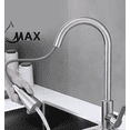 thumbnail image 3 of MAX Faucets Pull-Out Kitchen Faucet Single Handle 16" Brushed Nickel Finish, 3 of 4
