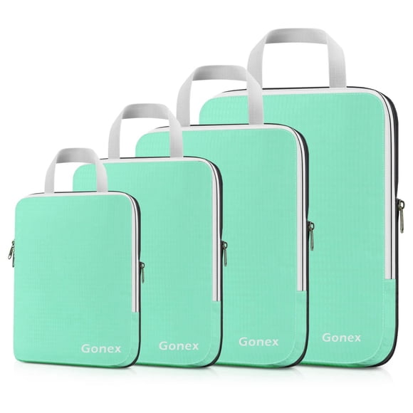 Cubos de embalaje de compresión Gonex, 4 unidades, bolsas de viaje, color verde menta