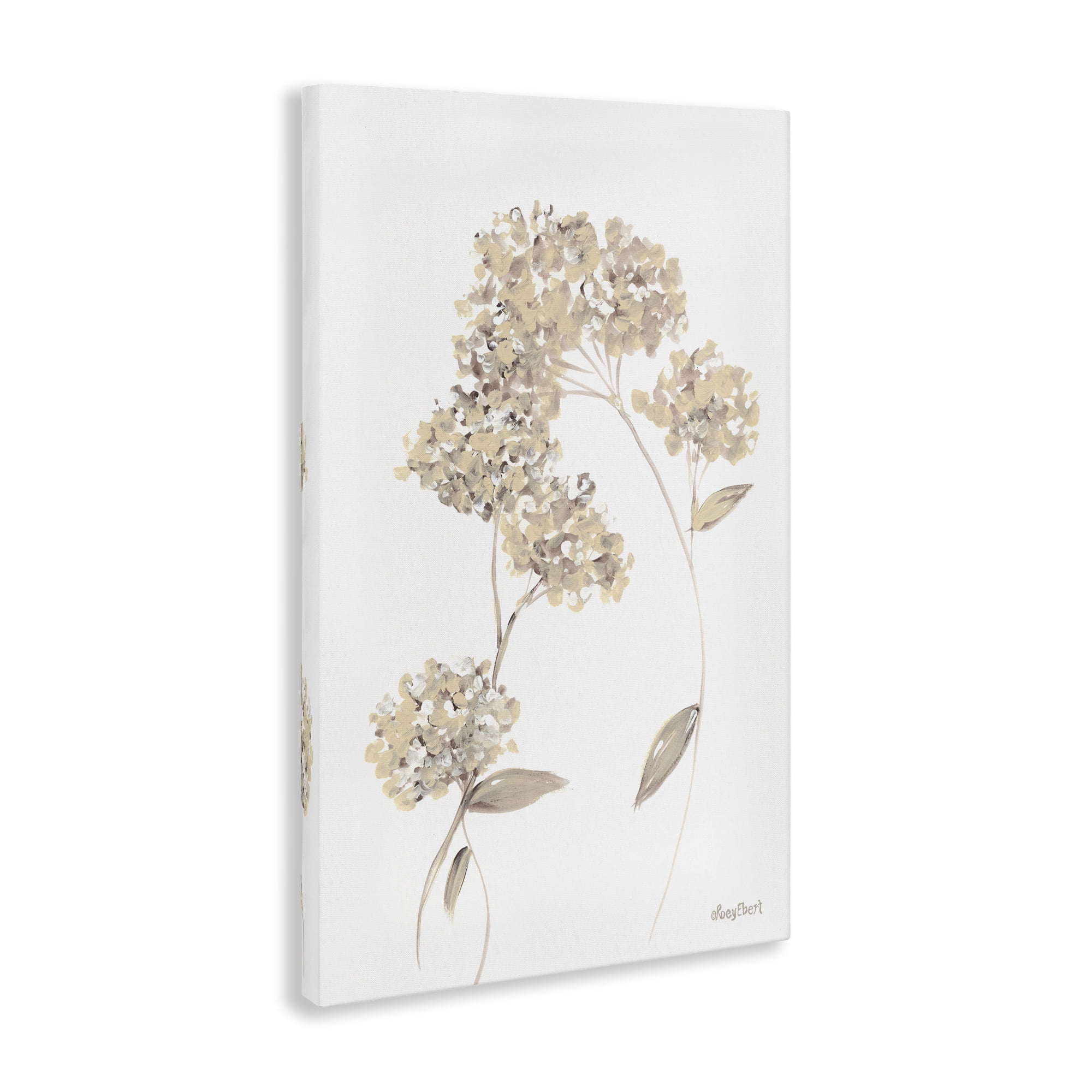 Stupell Industries Neutral Geranium Florets Botanical & Floral Painting Gallery Wrapped Canvas Art Print Wall Art, 16 x 24