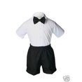 thumbnail image 4 of New Infant Boy & Toddler Black Wedding Vest Shorts Suit Outfits 0-24M, 2T 3T 4T, 4 of 5