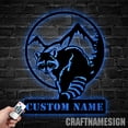 thumbnail image 4 of Craftnamesign Personalized Raccoon With Mountain Metal Wall Art, 4 of 5