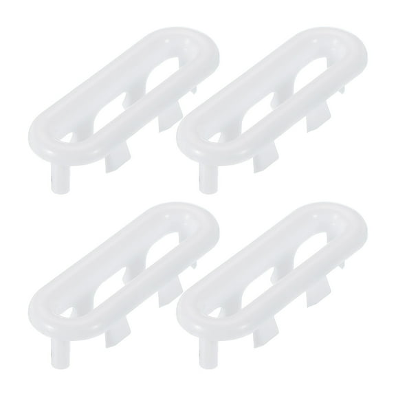 Uxcell Sink Overflow Ring, Bathroom Oval Sink Overflow Cover Basin Brass Drain Oval Cover White 4 Pcs