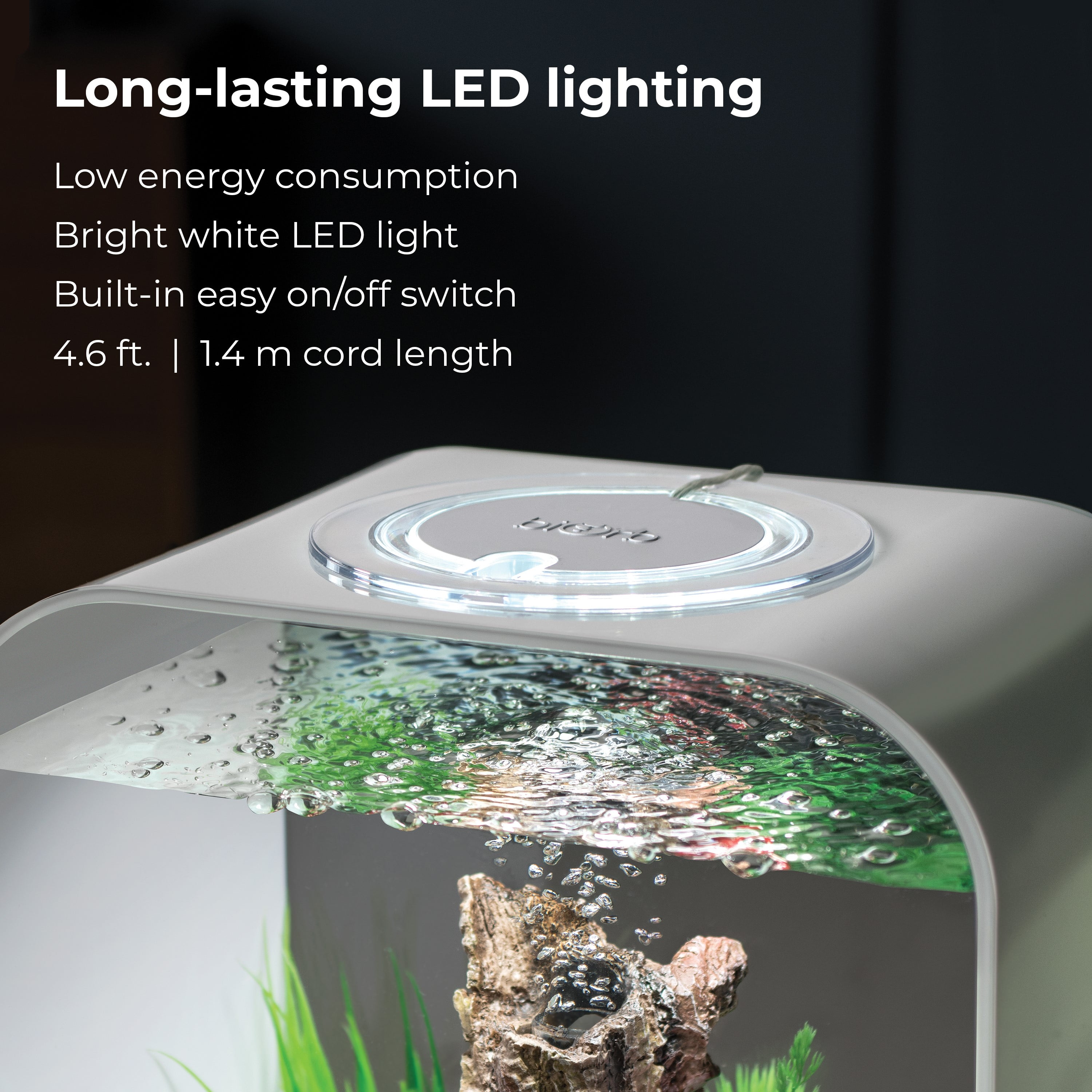 biOrb Life 15 Aquarium with Standard Light, 4 Gallon, Clear