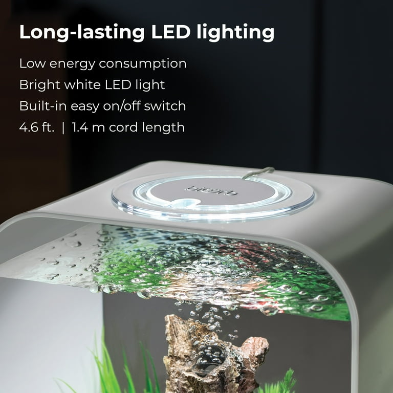 biOrb LIFE 15 Aquarium with Standard Light - 4 Gallon, White