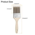 thumbnail image 2 of Uxcell 6Pcs Paint Brushes 2.5" Flat Paint and Chip Brushes for DIY Paint Flat Art Furniture Fences Deck Wall Trim, Brown, 2 of 6